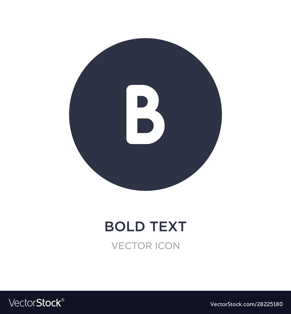 Bold text icon on white background simple element