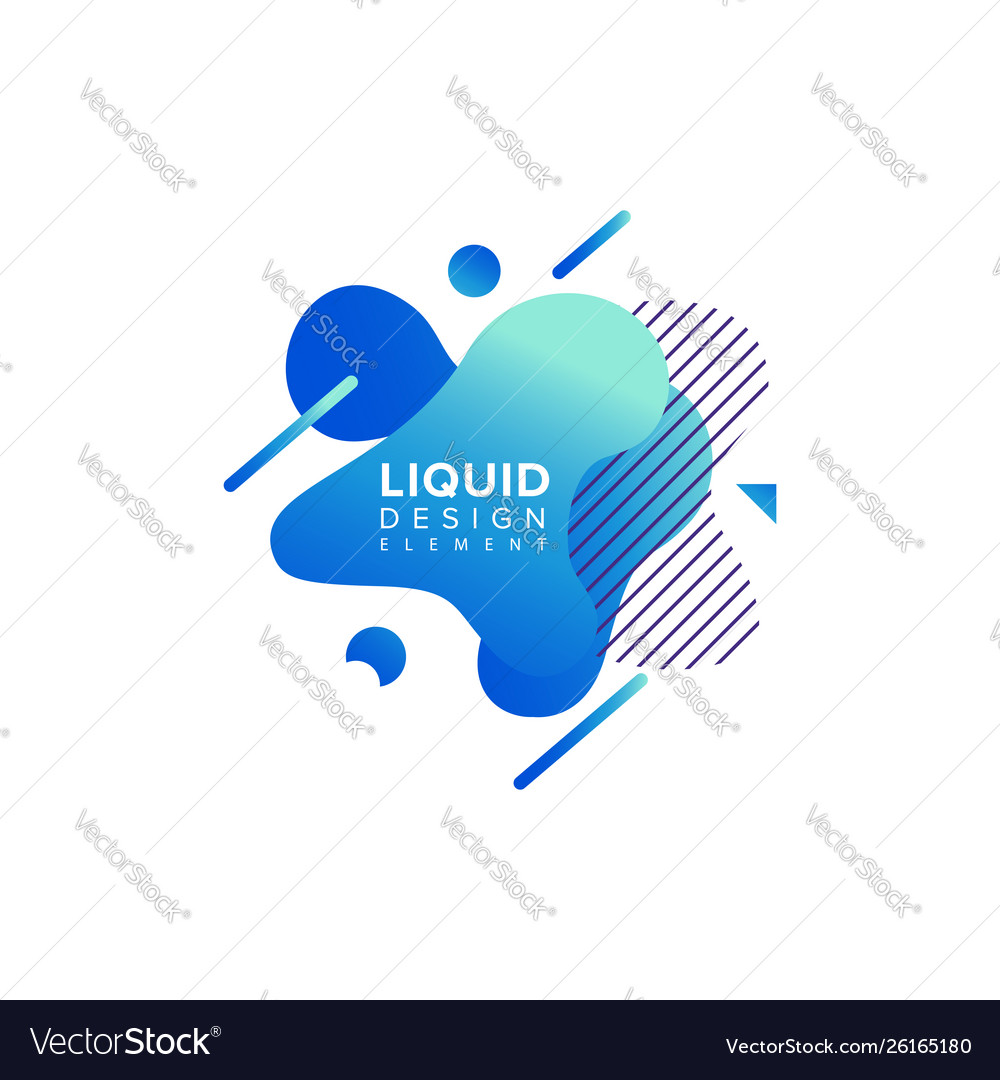Color abstract liquid shape fluid overlap