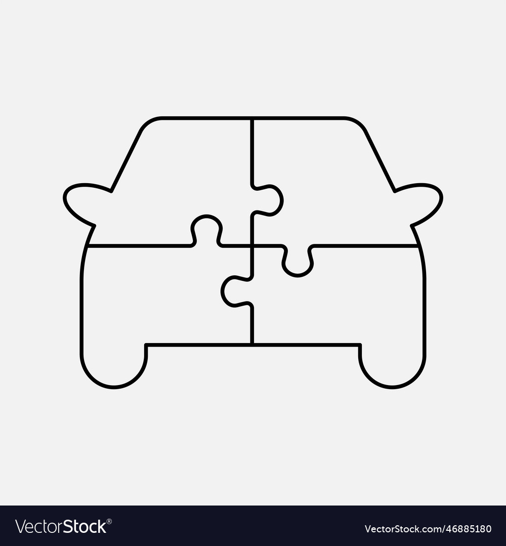 Diagramm Infografik für 4 Schritte Auto Puzzle