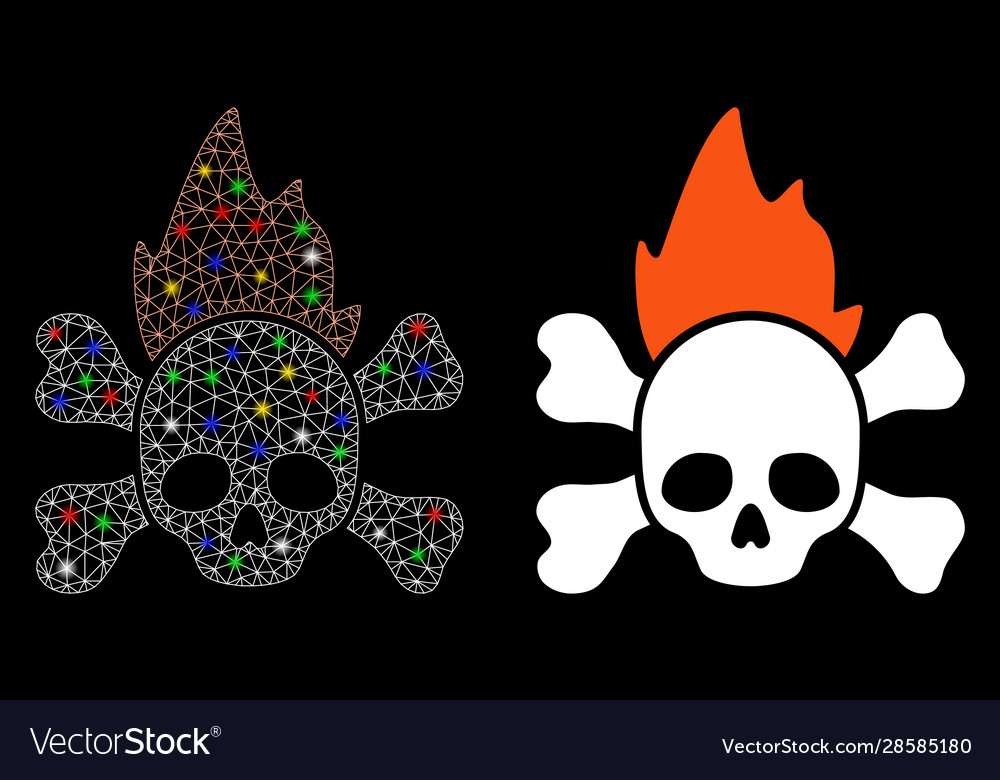 Flare mesh network hellfire icon with spots