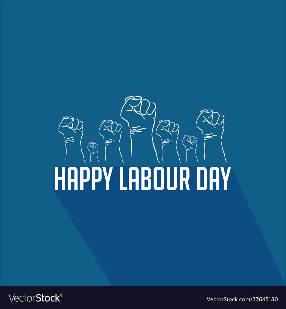 Happy Labour Day Template Design Royalty Free Vector Image