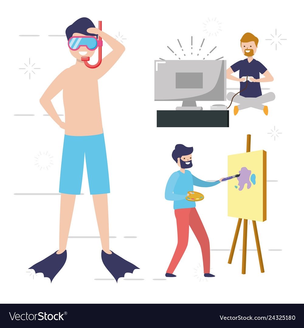 People My Hobby Royalty Free Vector Image Vectorstock