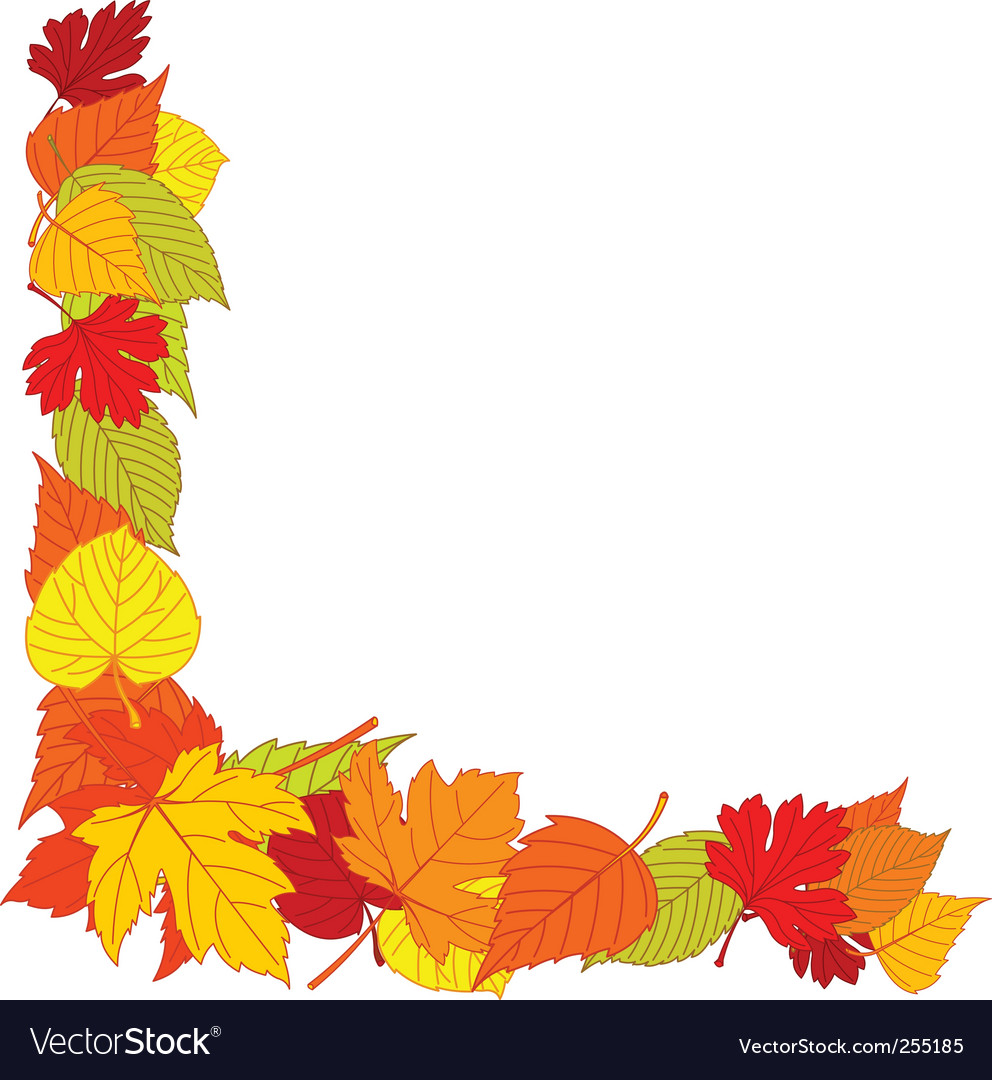 autumn leaves clip art border