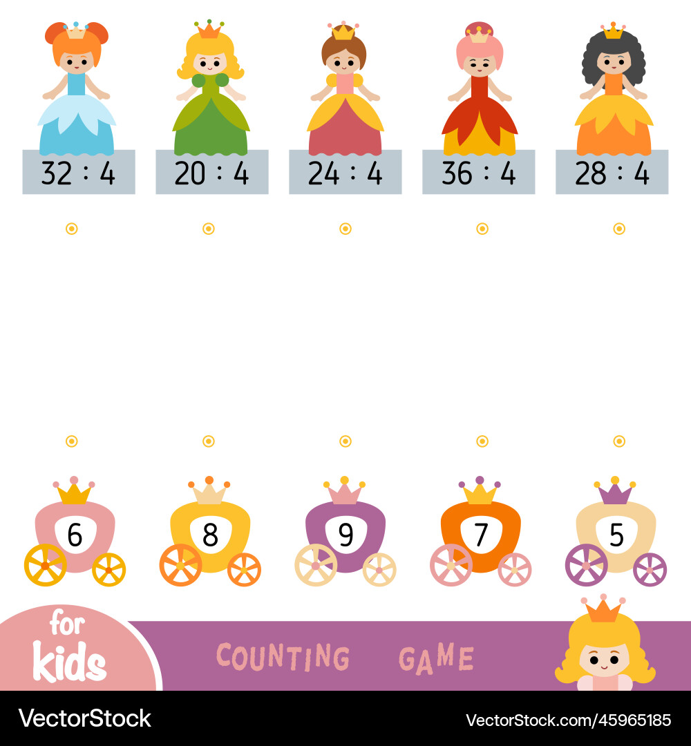 Counting game for preschool children educational Vector Image