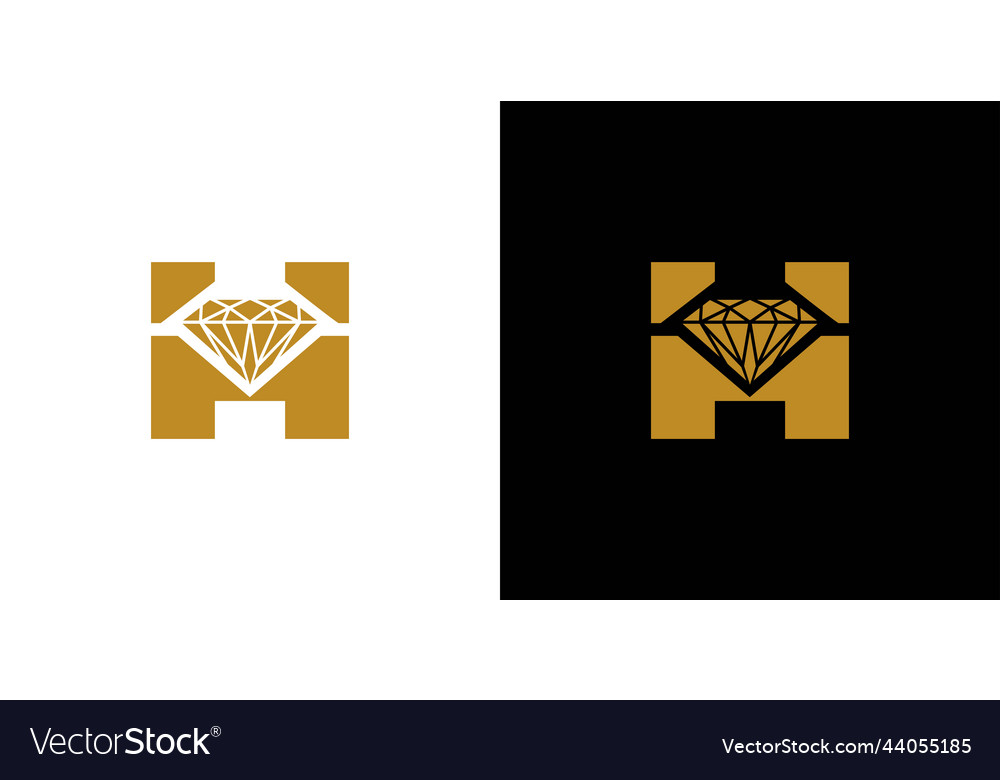 Diamant-Logo-Design mit ursprünglich h modern