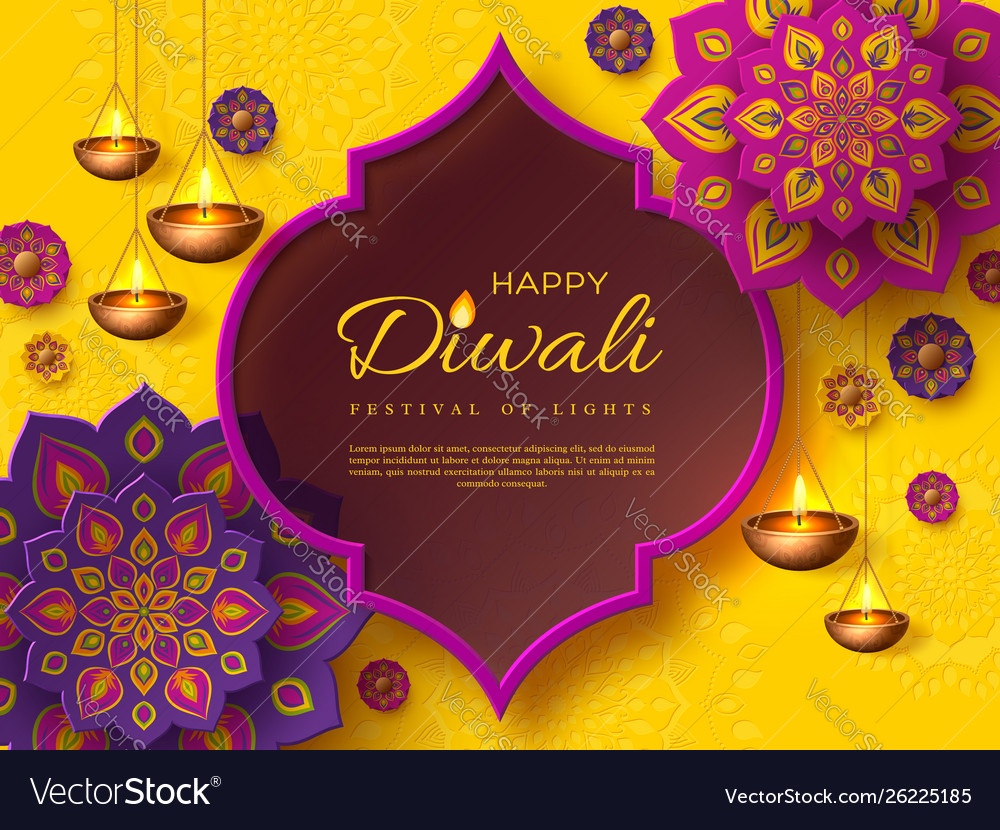 Diwali festival holiday design Royalty Free Vector Image