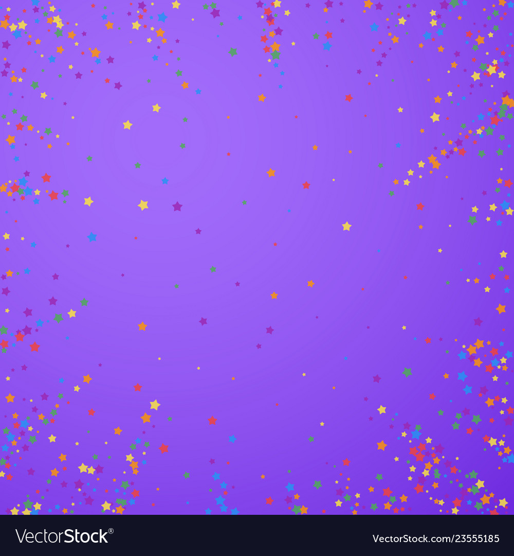 Feste Konfetti Feier Sterne Regenbogen brigh vector image Feste Konfetti Feier Sterne Regenbogen brigh