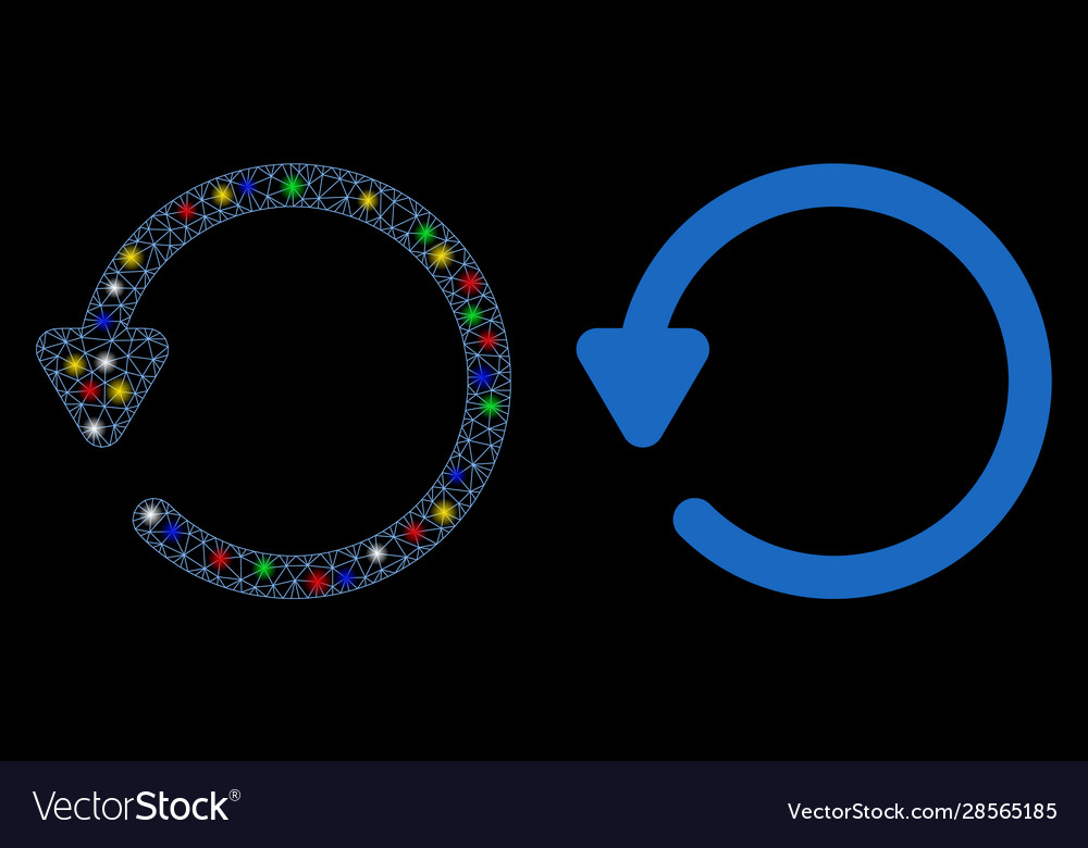 Flare mesh network rotate icon with spots