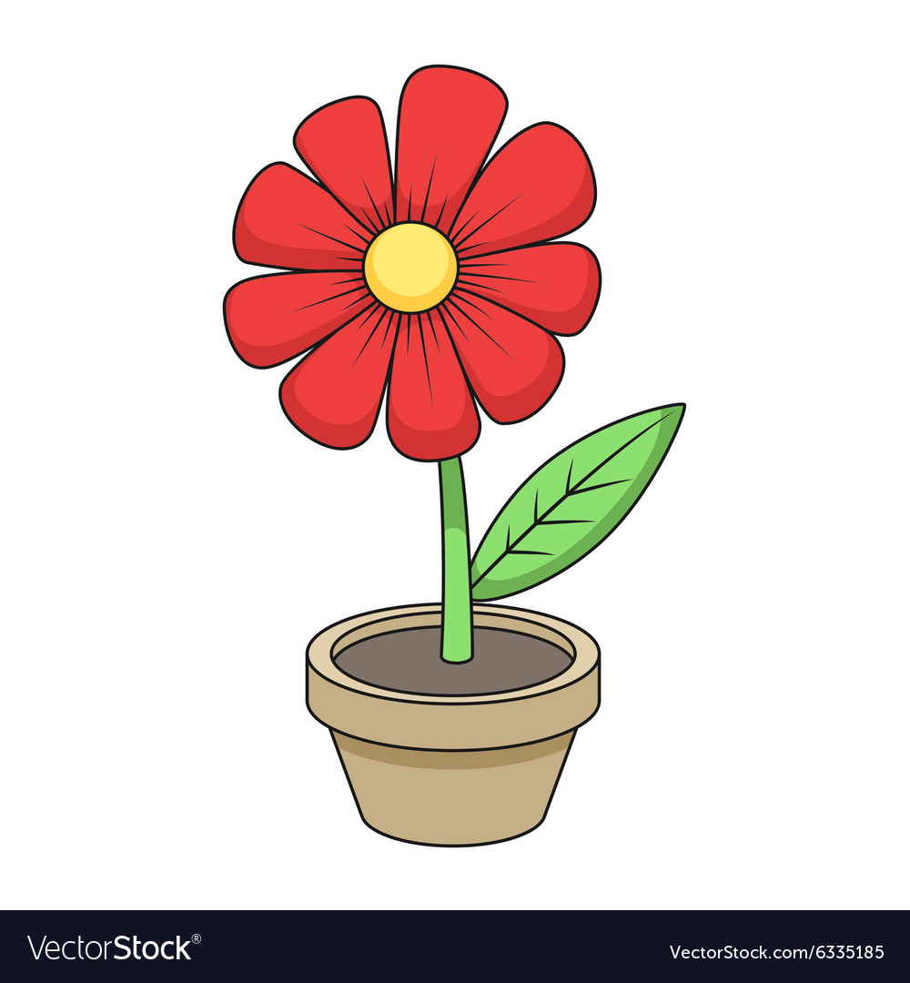 Flower cartoon Royalty Free Vector Image - VectorStock