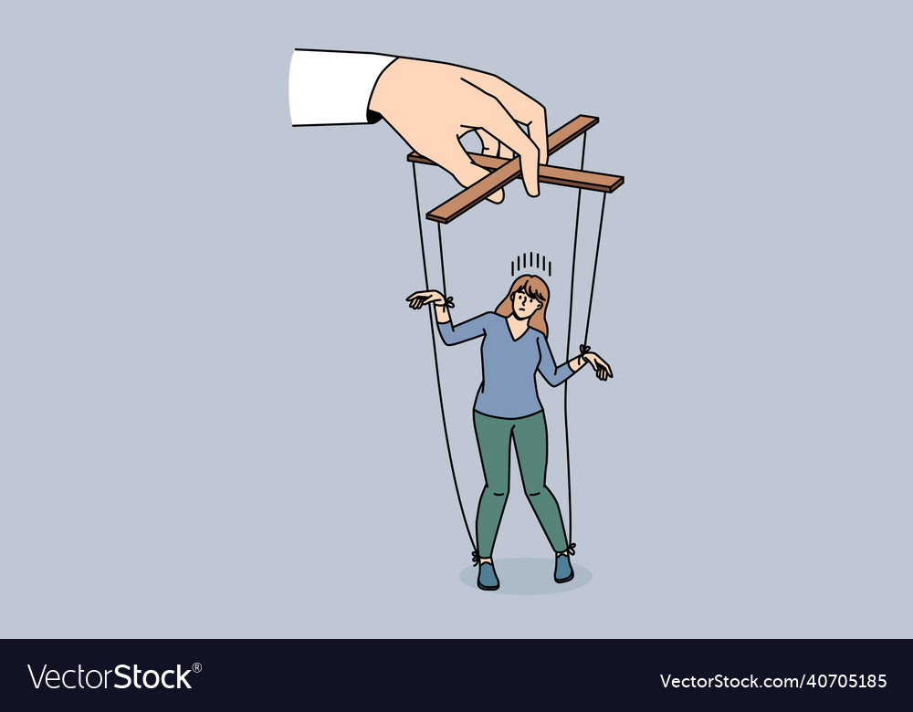 Manipulation and influence playing concept