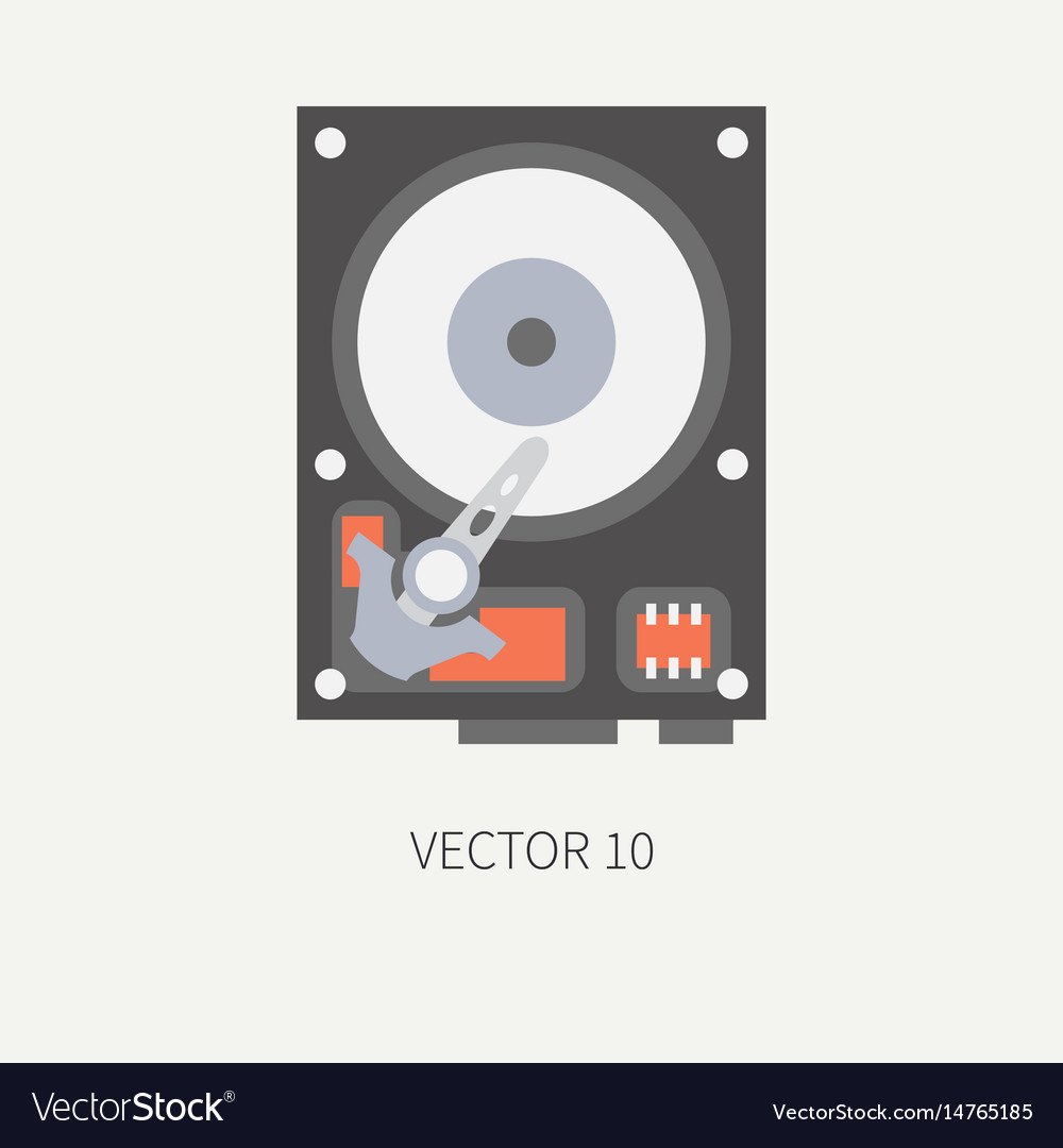 Plain flache Farbe Computer Teil Icon Daten