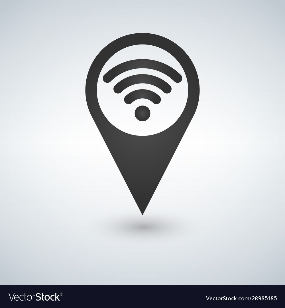 Pointer map with wifi internet signal connection