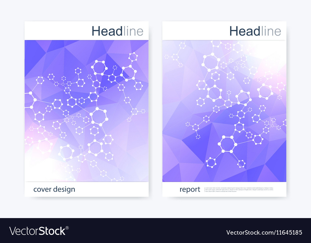 Scientific brochure design template flyer