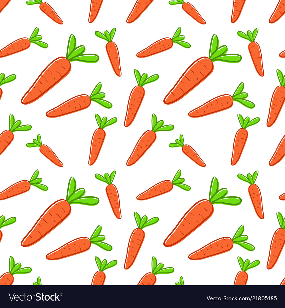 Seamless pattern with cartoon orange