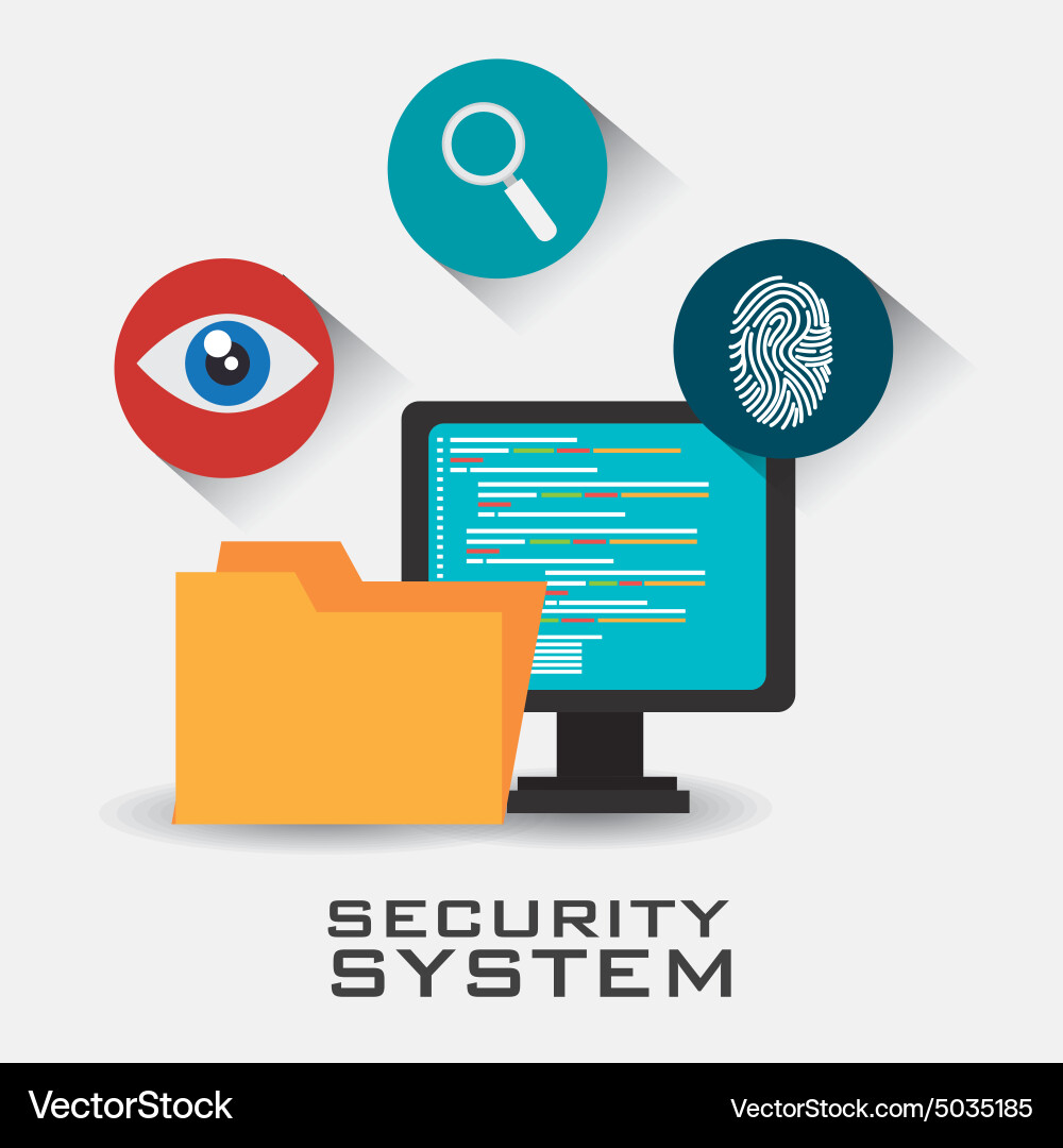 Security system design Royalty Free Vector Image