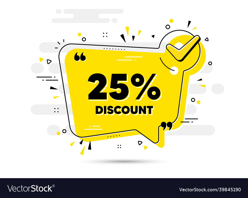 25 percent discount sale offer price sign