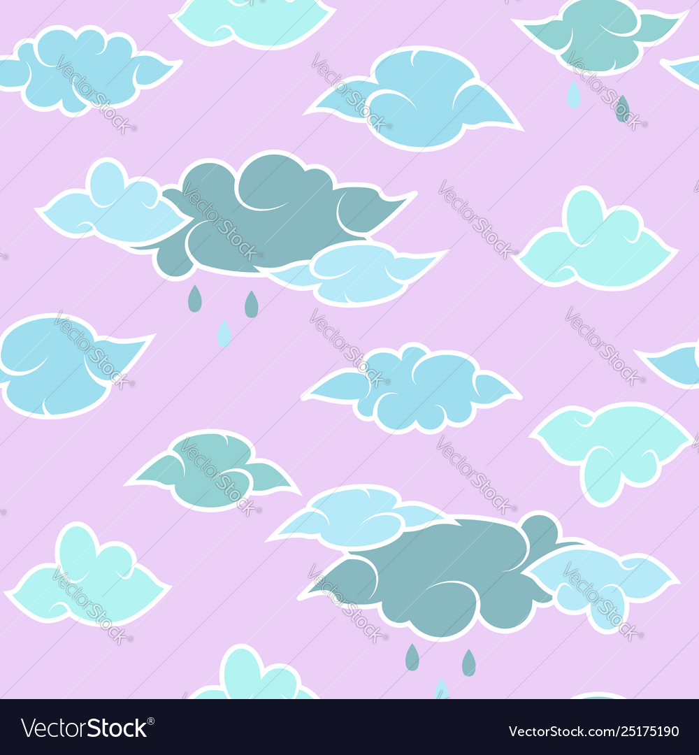 Blue clouds and gray pattern