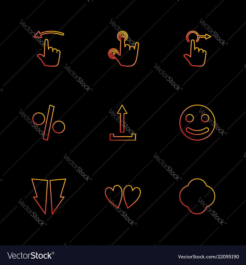 Emoji upload percentage hands pointer arrows