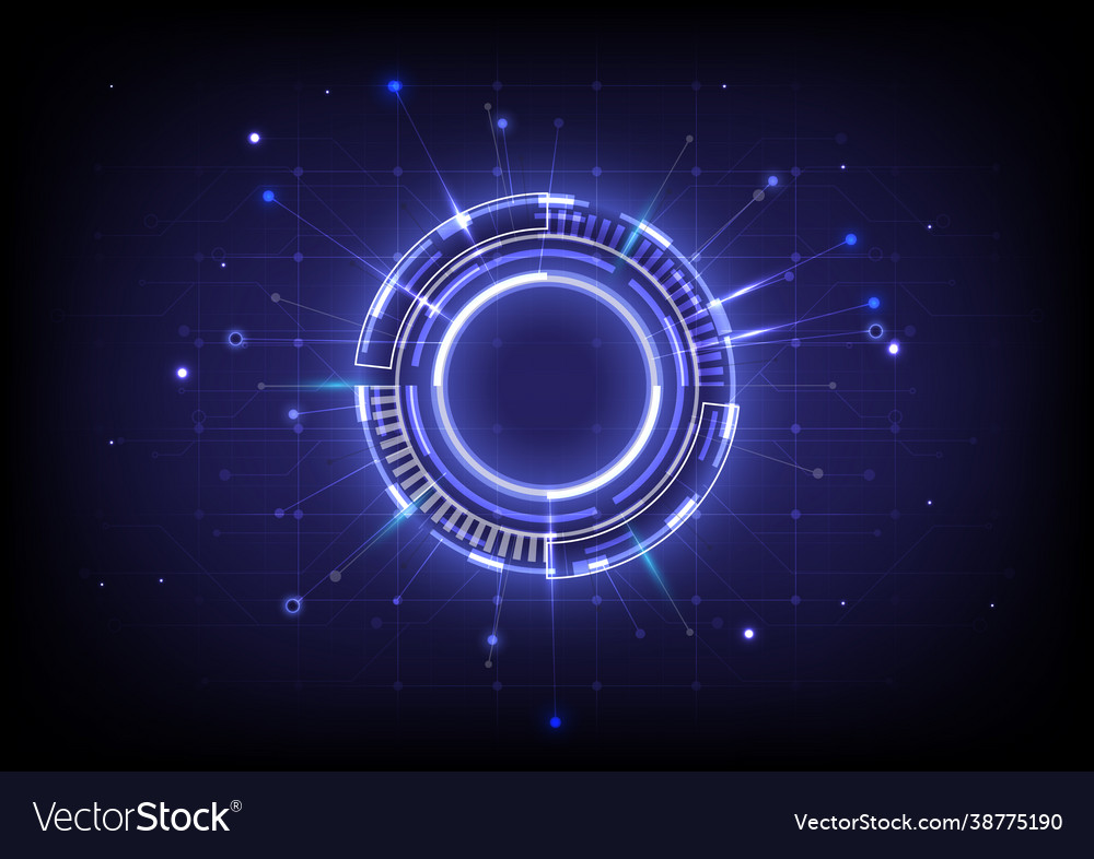 Futuristic sci-fi glowing hud user data engineer
