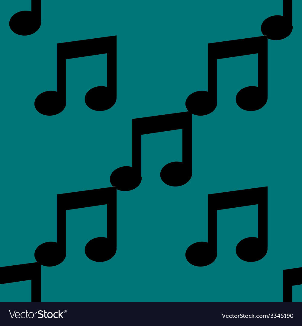 Music note web icon flat design seamless pattern