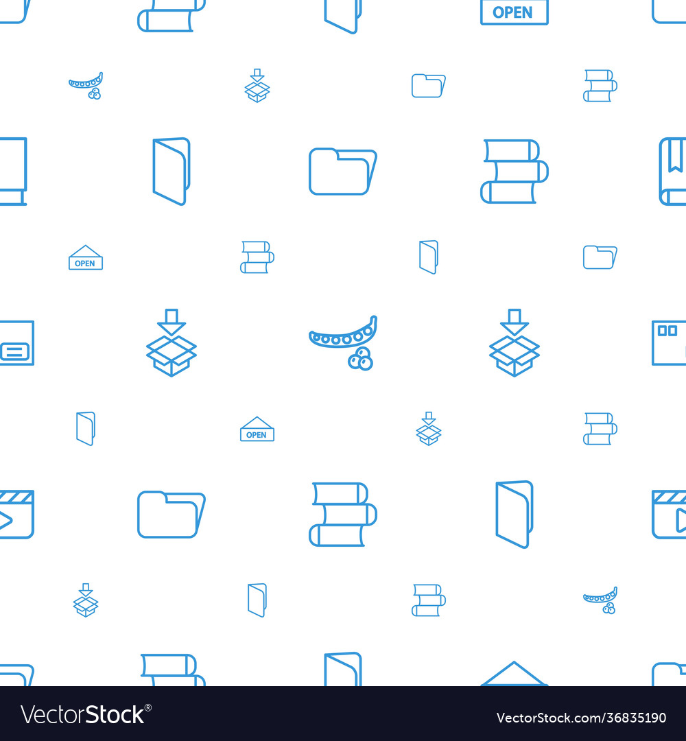 Open icons pattern seamless white background