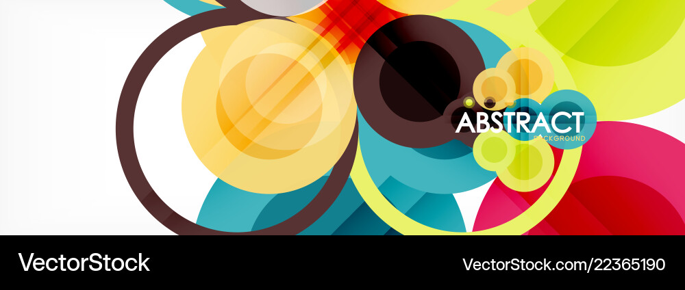 Overlapping circles design background Royalty Free Vector