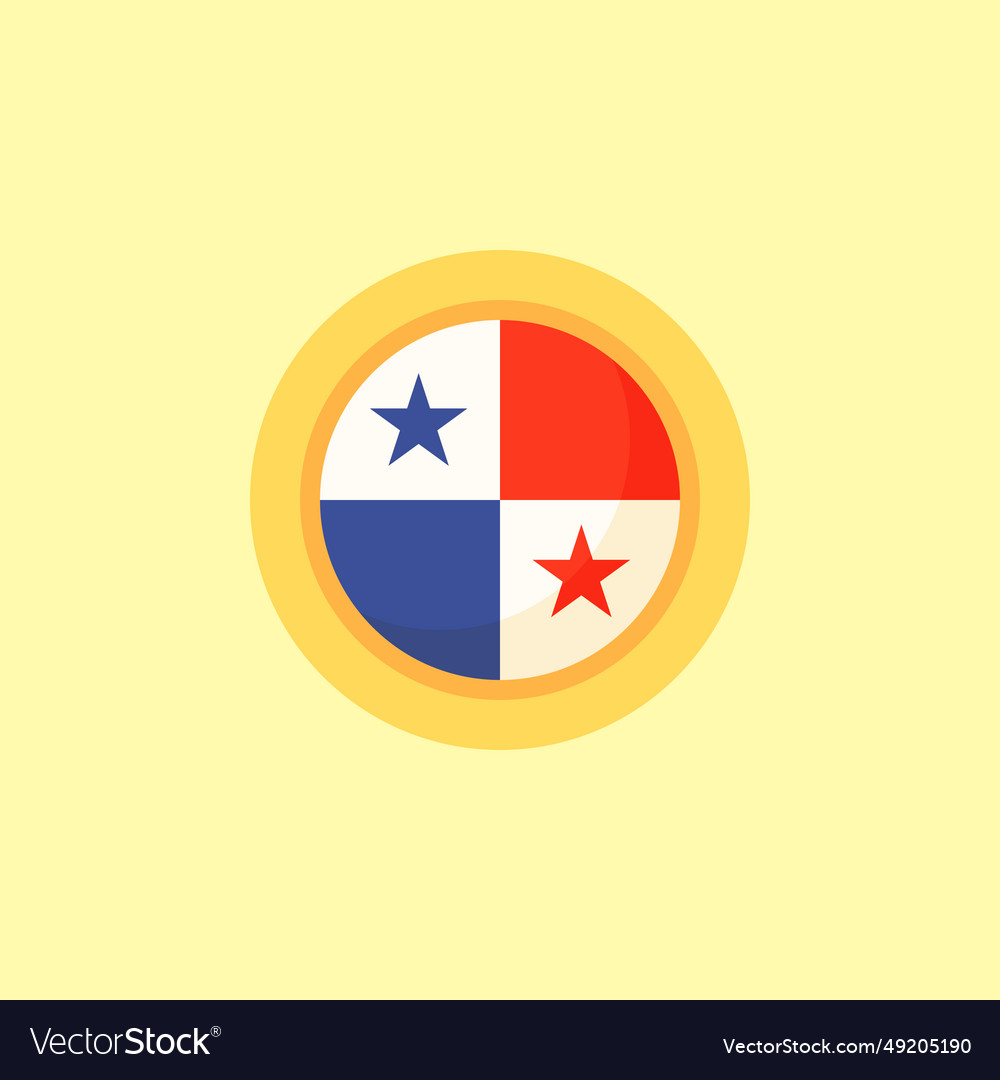 Panama - circular flag Royalty Free Vector Image