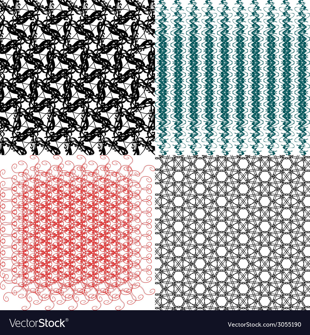 Set of geometric pattern in op art design