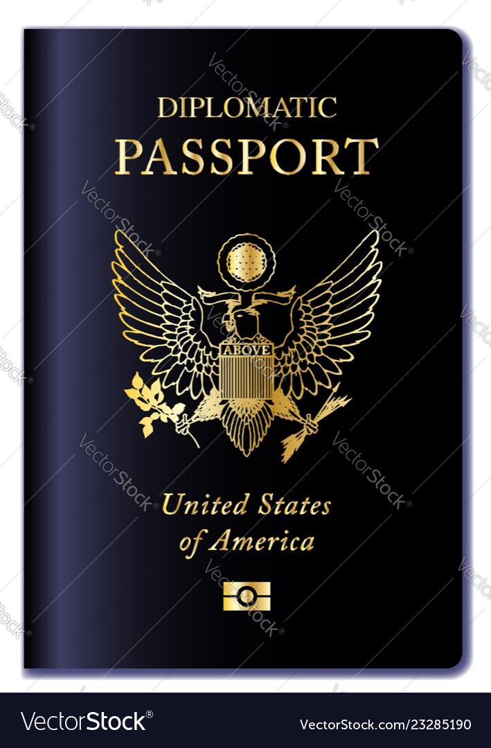 Usa diplomatic passport Royalty Free Vector Image