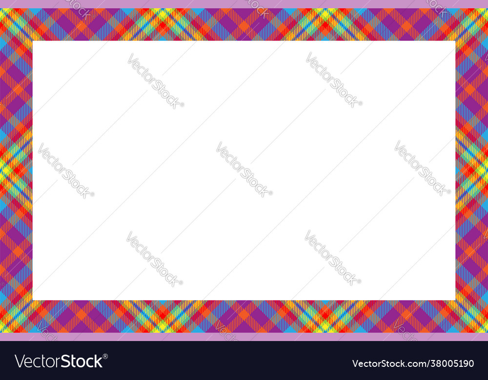 Vintage frame scottish border pattern retro