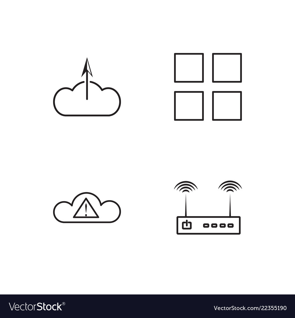 Web simple outlined icons set