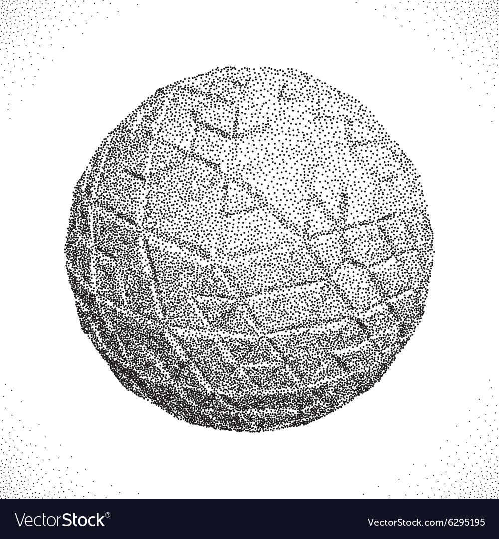 Abstract 3d shape halftone style