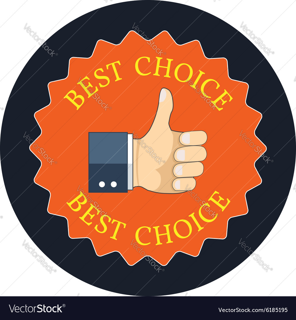 Best choice symbol concept flat design icon