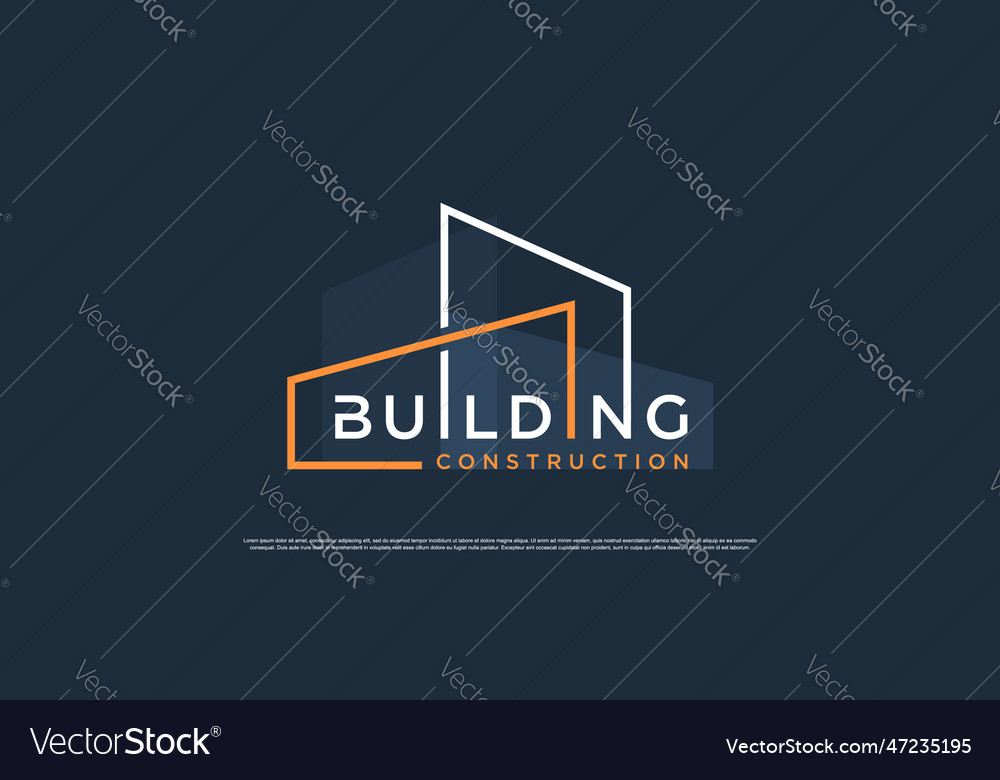 Building logo for construction company printing Vector Image