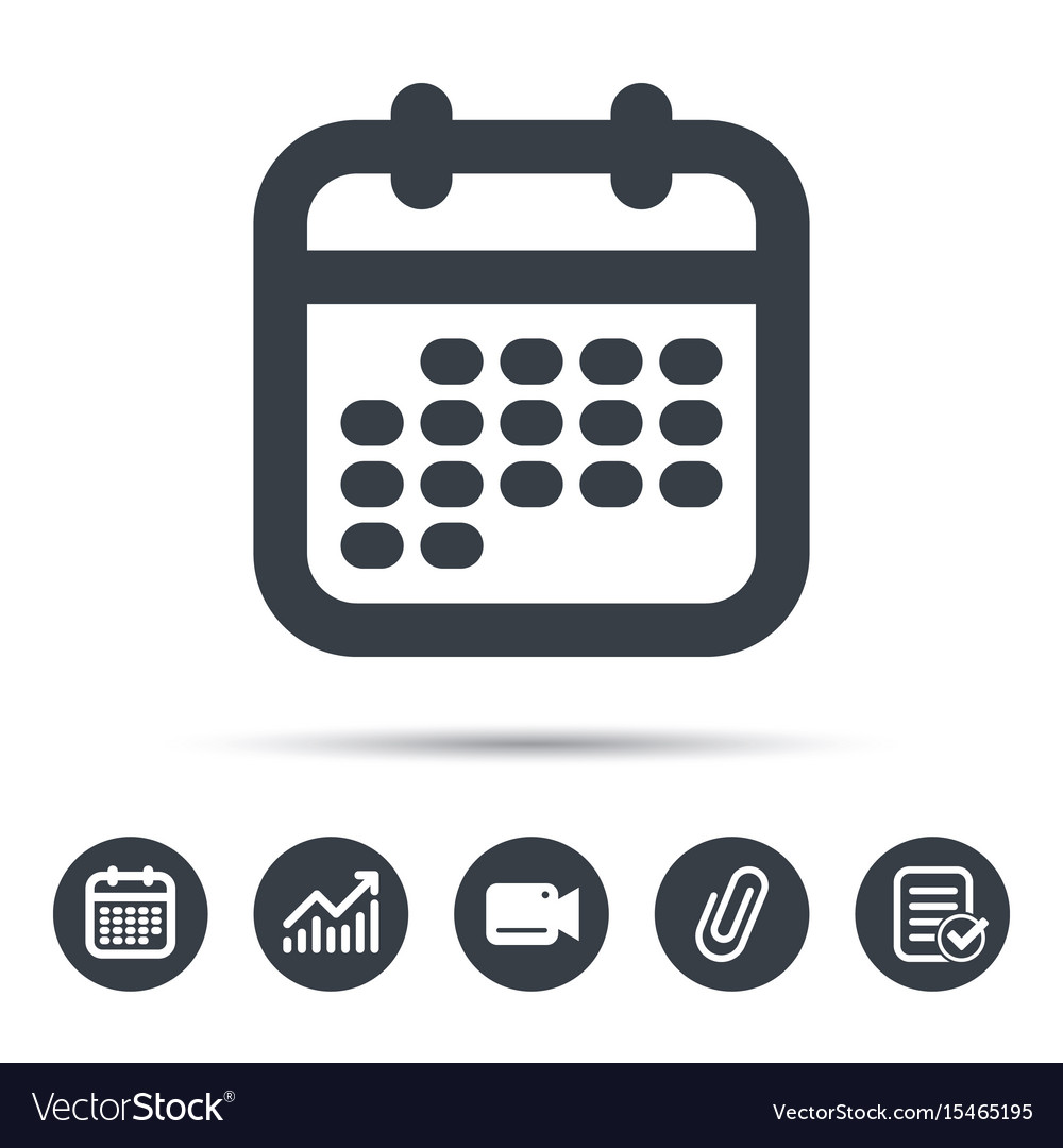 Calendar icon events reminder sign Royalty Free Vector Image