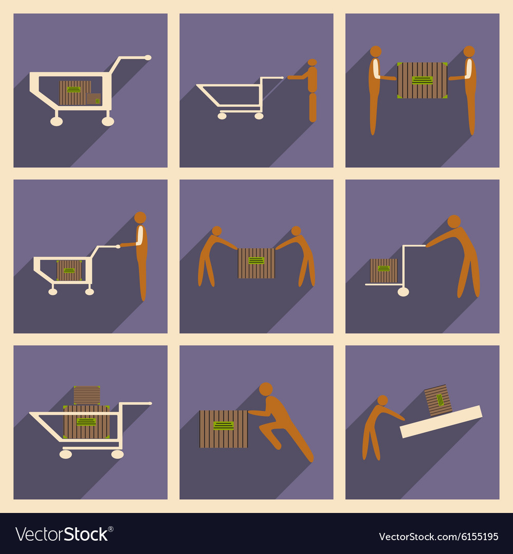 Flat with shadow concept and mobile application