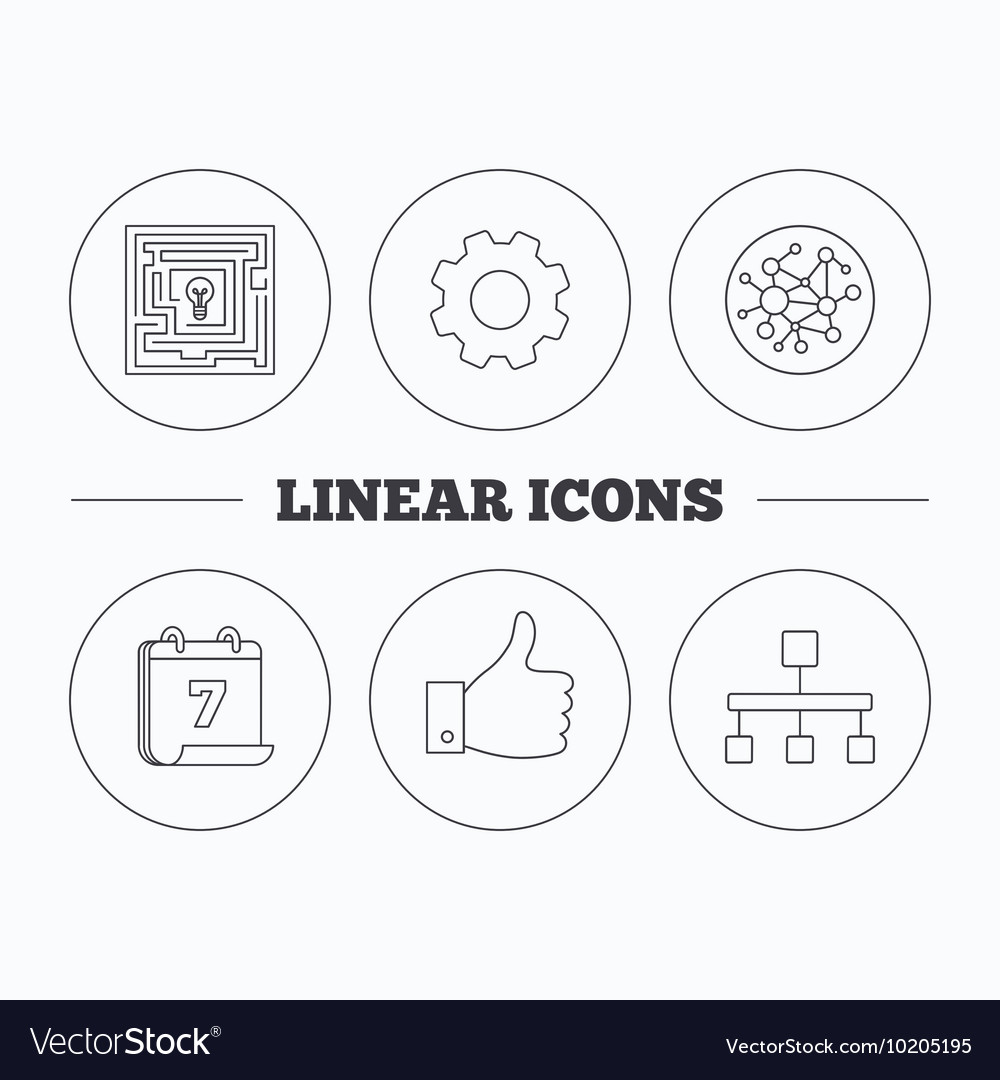 Global network like and hierarchy icons