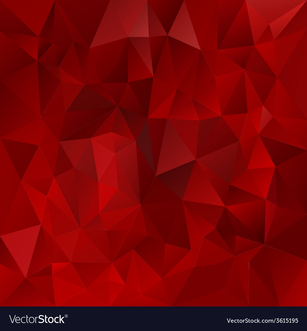 Glowing red polygonal triangular pattern