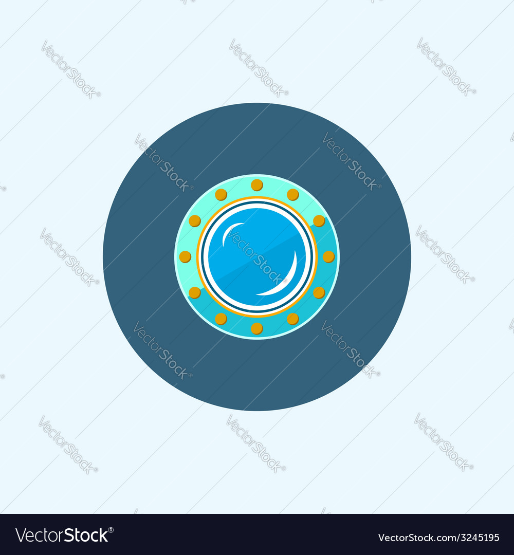 Icon with colored porthole