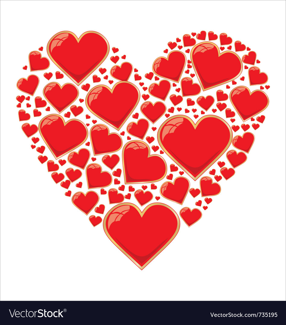 Love heart background Royalty Free Vector Image