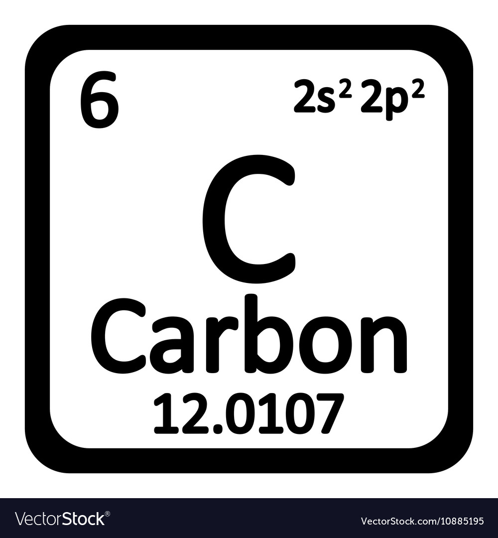 carbon periodic table with massnumber