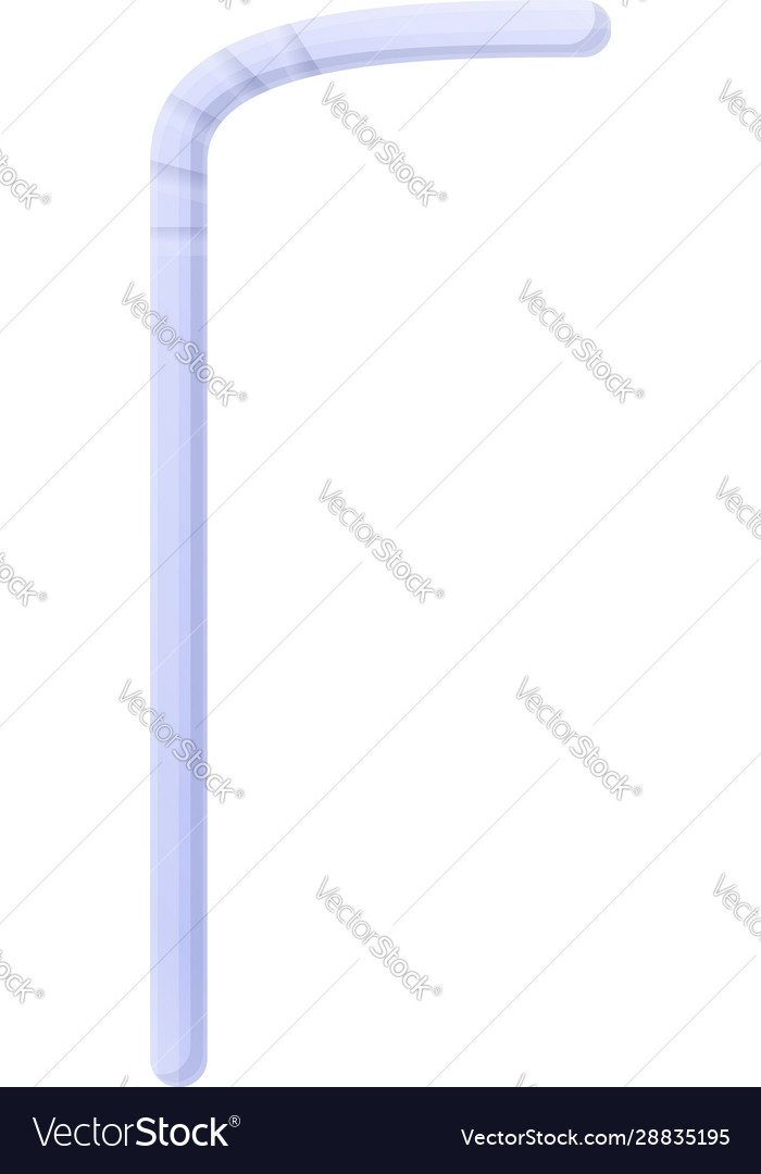 Plastic straw stick icon cartoon style Royalty Free Vector