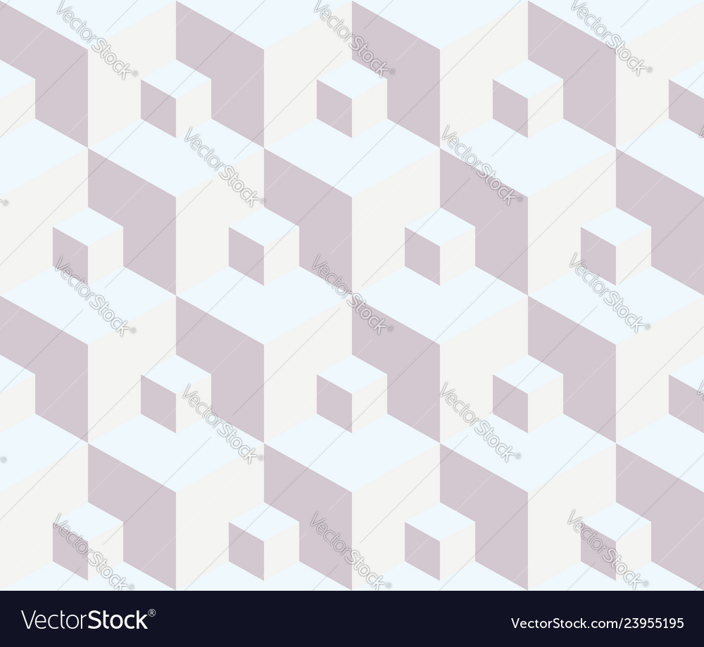 Seamless pattern 3d cube vector image Seamless pattern 3d cube