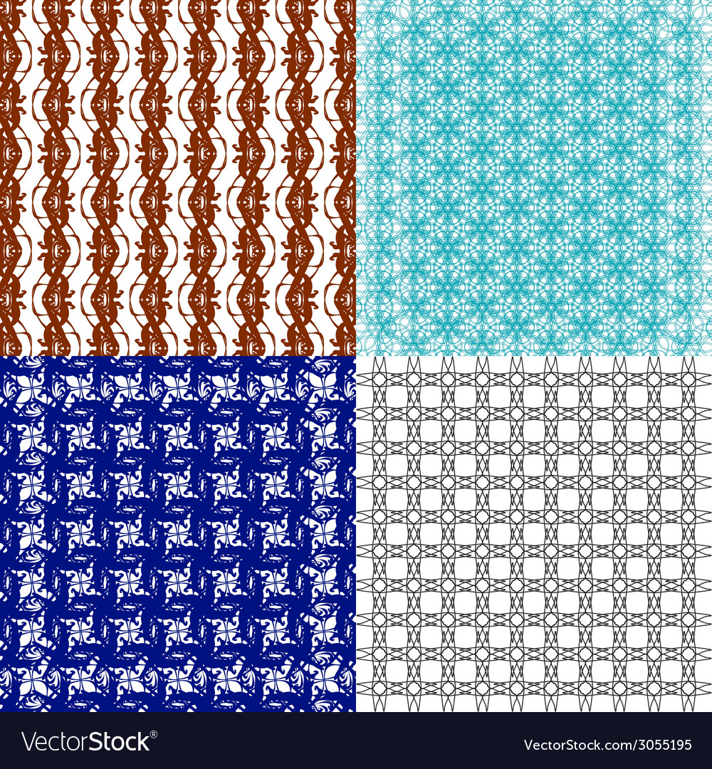 Set of geometric pattern in op art design