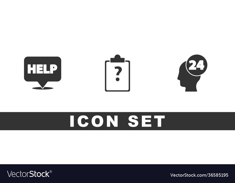 Set speech bubble with text help clipboard vector image Set speech bubble with text help clipboard