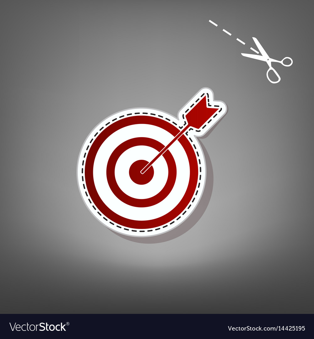 Target with dart red icon
