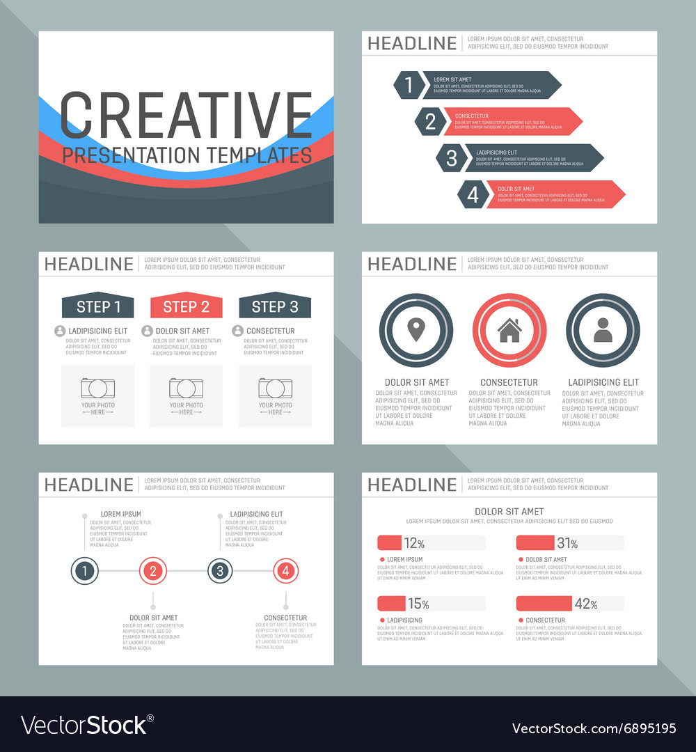 Template for multipurpose presentation Royalty Free Vector