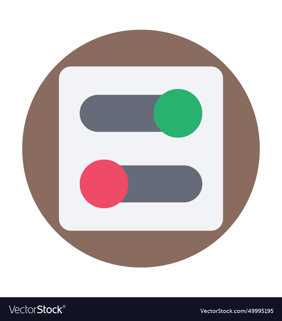 Toggle buttons flat icon