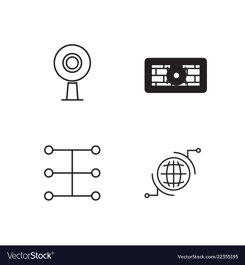 Web & Network Icons - Outlined Set