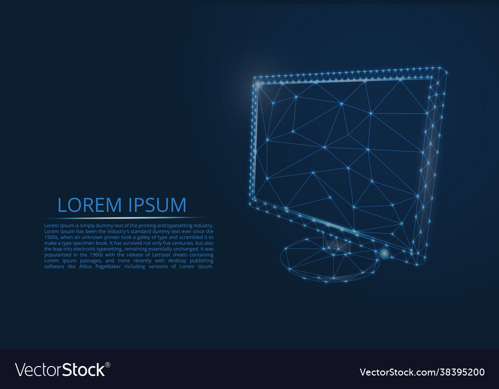 Computer monitor in style lines